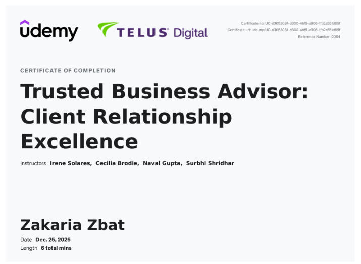 Trusted Business Advisor Client Relationship Excellence